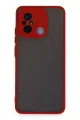 Newface Xiaomi Redmi 12C Kılıf Montreal Silikon Kapak - Kırmızı
