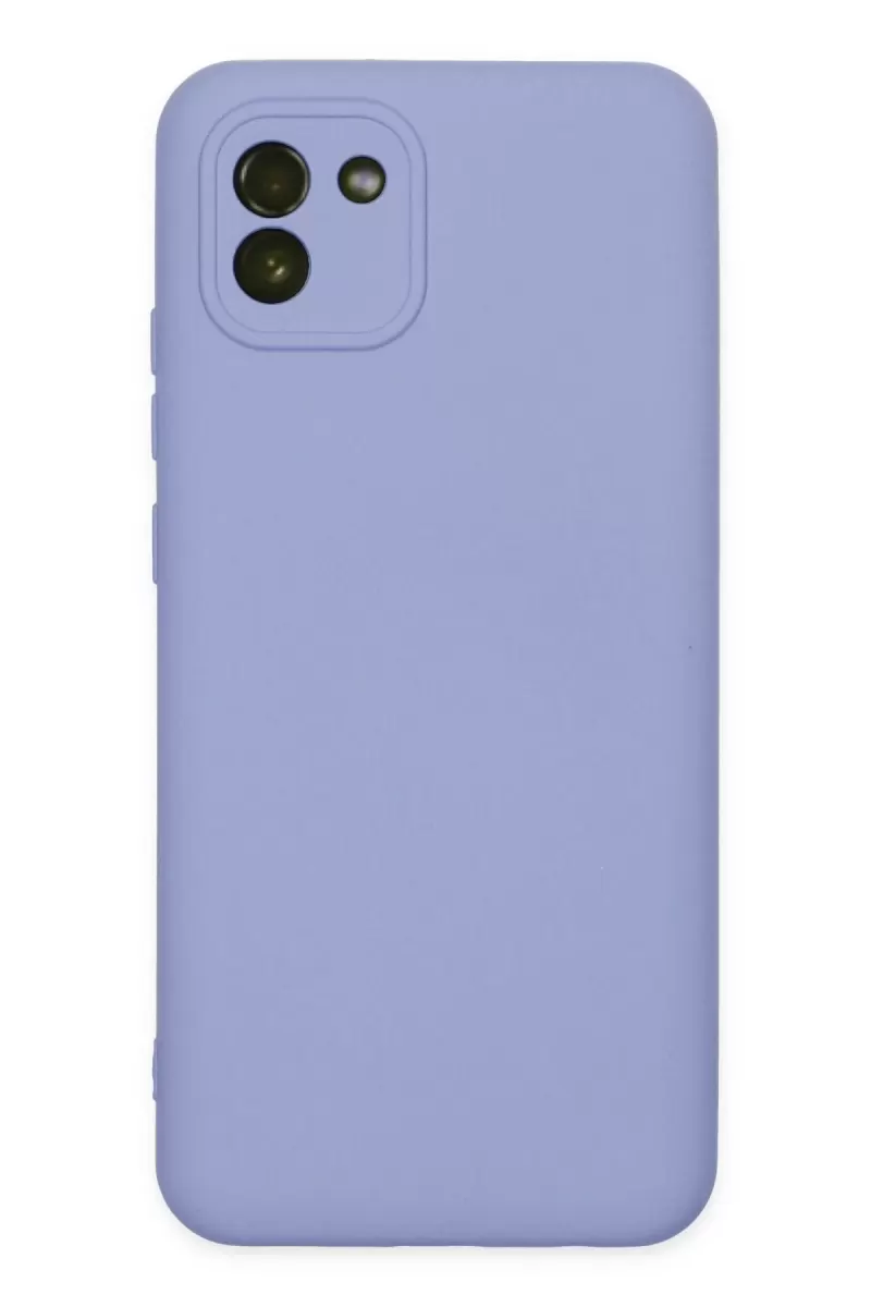 Newface Samsung Galaxy A03 Kılıf Nano içi Kadife Silikon - Lila