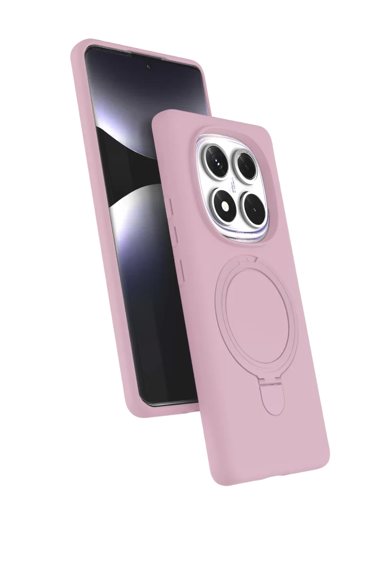 Newface Xiaomi Redmi Note 14 Pro 5G Regal Magsafe Standlı Kapak - Açık Pembe