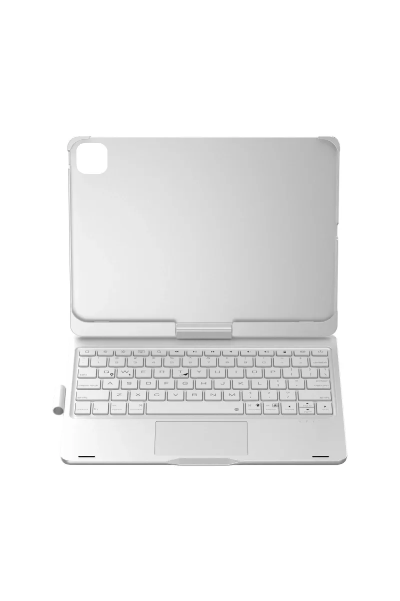 Newface Apple iPad Pro 11 (2024) F11 ATS Kılıf Magic Dönen Klavyeli Tablet Kılıf - Gümüş