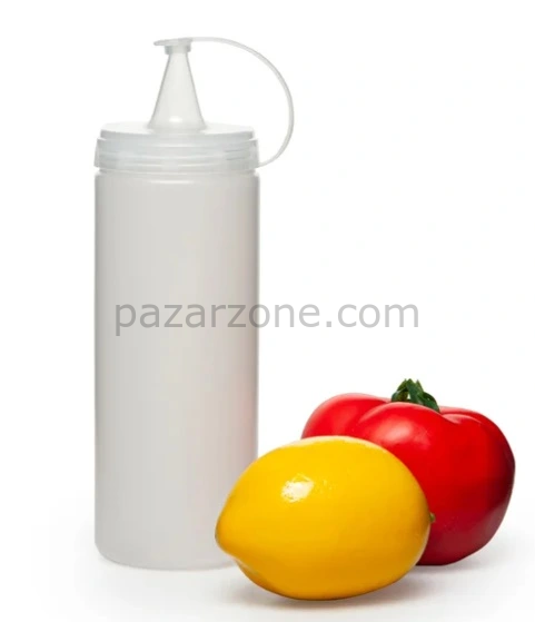 Şeffaf Sos Şişesi  - 400 Ml  (3 Adet )
