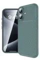 Newface Apple iPhone 16 Plus Kılıf Auto Focus Karbon Kapak - Koyu Yeşil