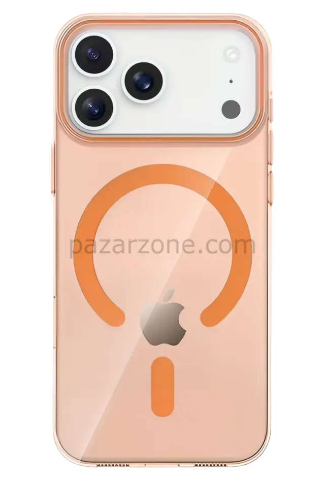 Joko Apple iPhone 17 Pro Max PC Blank Magsafe Kapak - Turuncu