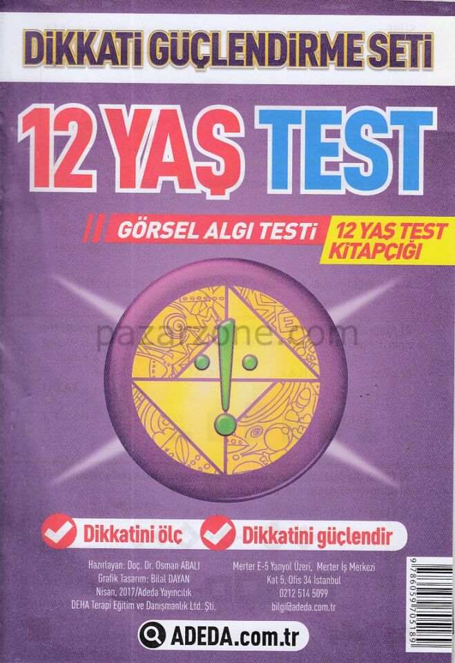 Dikkati Güçlendirme Seti 12 Yaş Test
