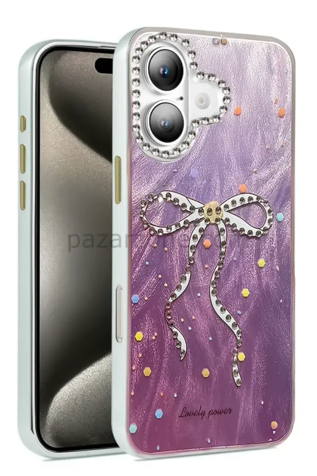 Newface Apple iPhone 16 Plus Kılıf Blade Aynalı Desenli Kapak - Desen 1