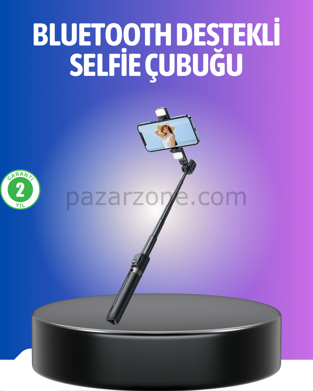 Bluetooth Selfie Çubuğu – Uzaktan Kumandalı