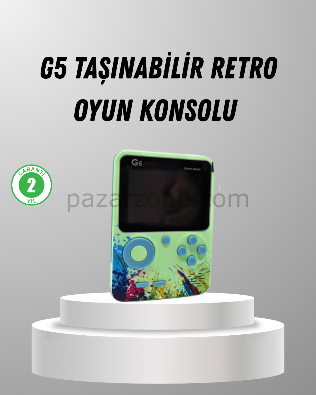 500 Oyunlu G5 Retro Mini Oyun Konsolu 3 İnç Ekran ve TV Desteği