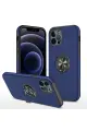Newface Apple iPhone 12 Pro Kılıf Elit Yüzüklü Kapak - Lacivert