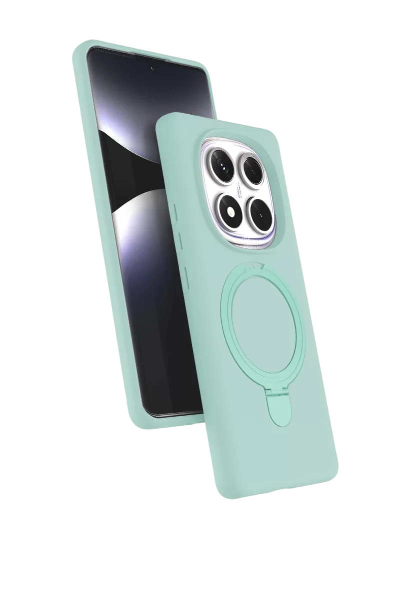 Newface Xiaomi Redmi Note 14 Pro 5G Regal Magsafe Standlı Kapak - Su Yeşili