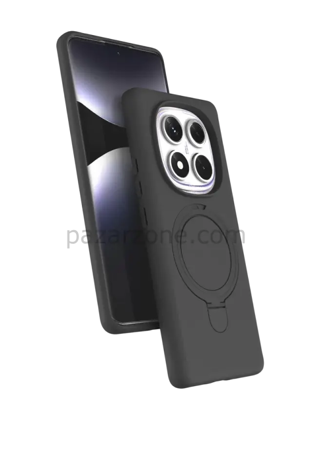 Newface Xiaomi Redmi Note 14 Pro 5G Regal Magsafe Standlı Kapak - Titan Gri
