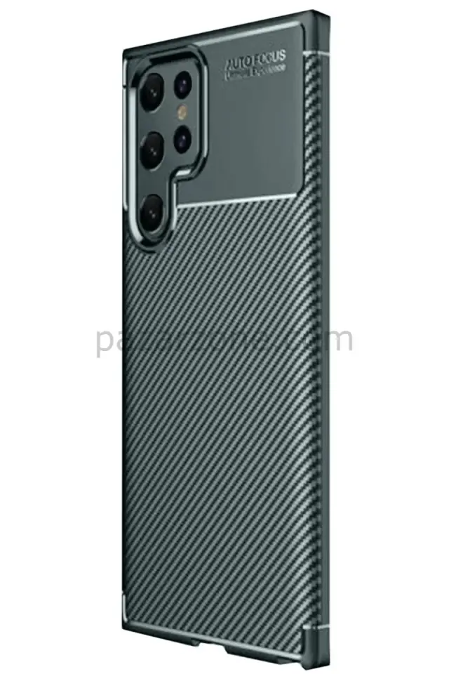 Newface Samsung Galaxy S25 Ultra Kılıf Auto Focus Karbon Kapak - Koyu Yeşil