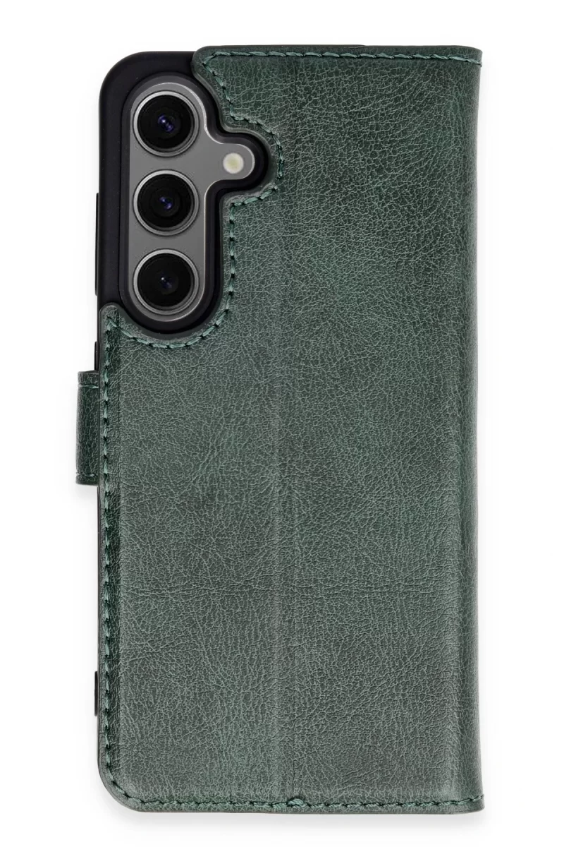 Newface Samsung Galaxy S24 Kılıf Trend S Plus Kapaklı Kılıf - Yeşil