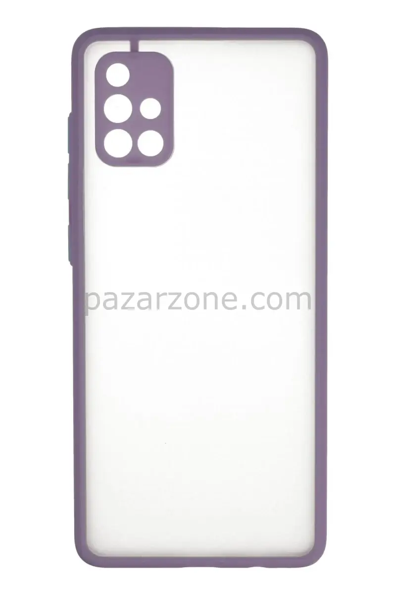 Newface Samsung Galaxy A71 Kılıf Montreal Silikon Kapak - Mor