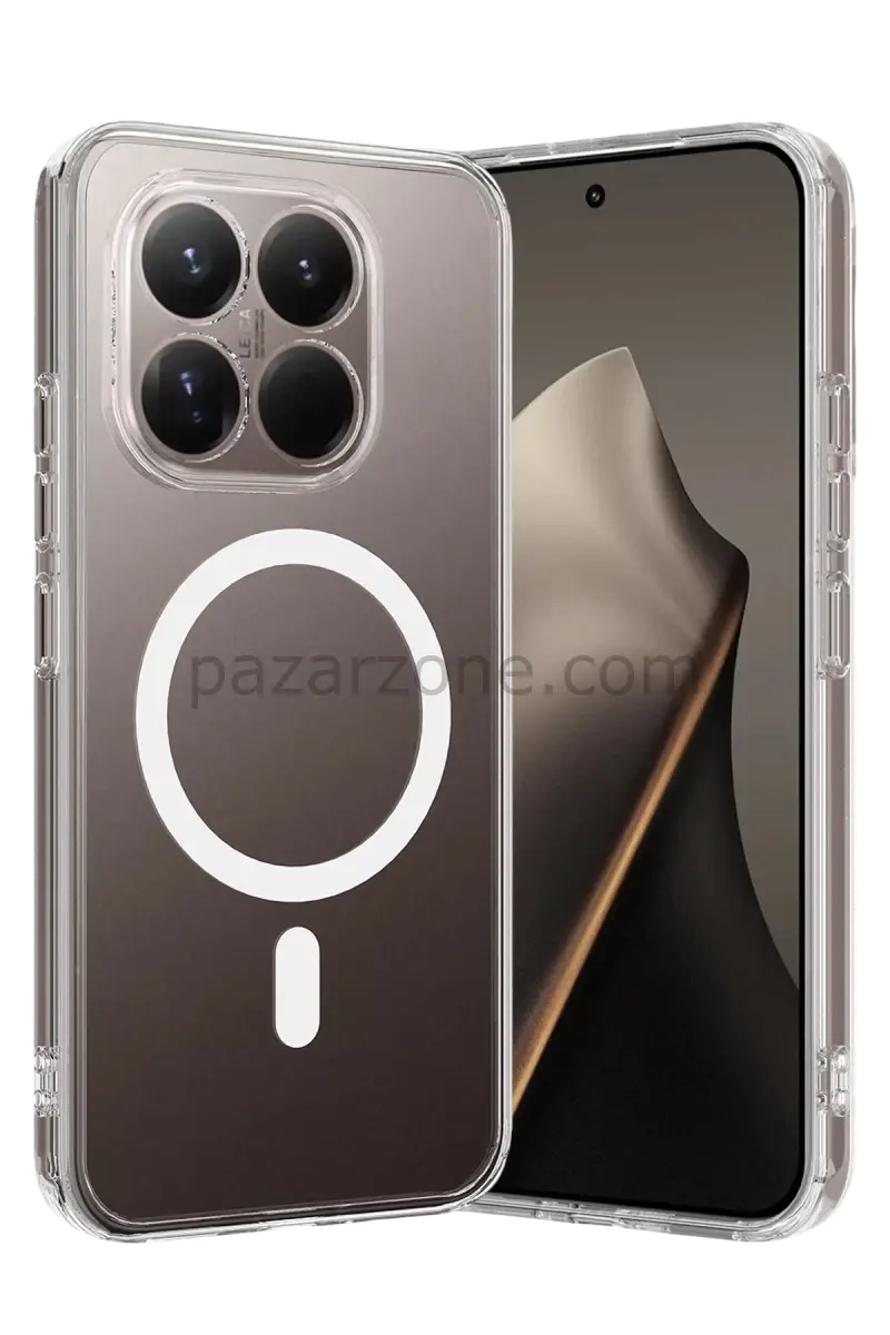 Newface Xiaomi Mi 15T Combo Sert Şeffaf Magsafe Kapak - Şeffaf