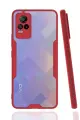 Newface Vivo V21e Kılıf Platin Silikon - Kırmızı