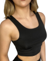 Askılı Crop  Bluz-SİYAH