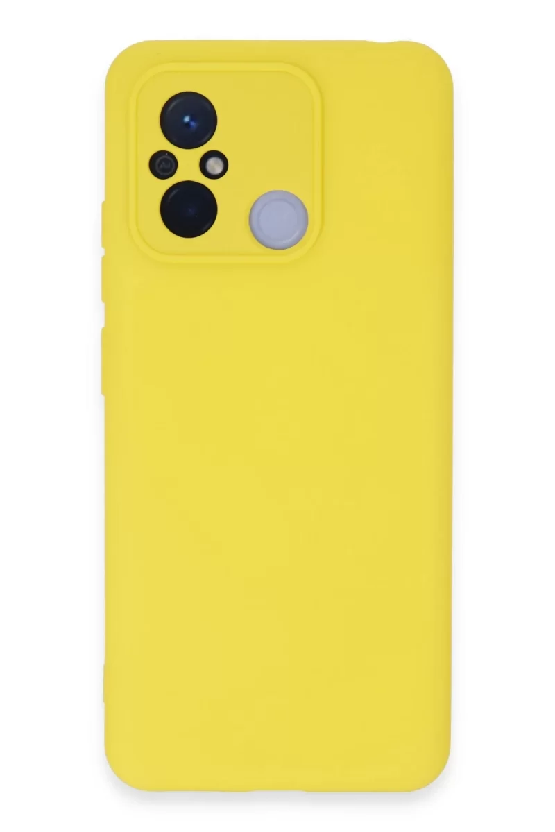 Newface Xiaomi Redmi 12C Kılıf Nano içi Kadife Silikon - Sarı