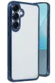 Newface Samsung Galaxy S25 Kılıf Razer Lensli Silikon - Lacivert