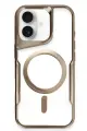 Newface Apple iPhone 16 Plus Kılıf Boyi Magsafe Silikon Kapak - Kahverengi