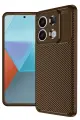 Newface Xiaomi Redmi Note 13 Pro 4G Kılıf Auto Focus Karbon Kapak - Kahverengi