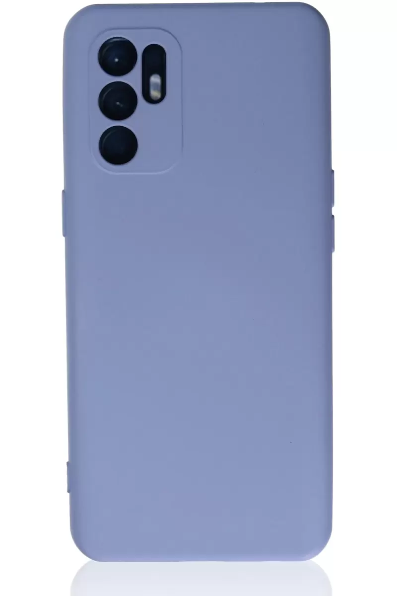 Newface Oppo Reno 6 Kılıf Nano içi Kadife Silikon - Lila