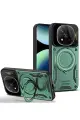 Newface Xiaomi Redmi Note 14 Pro 5G Kılıf Joy Lens Standlı Kapak - Koyu Yeşil