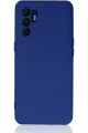 Newface Oppo Reno 6 Kılıf Nano içi Kadife Silikon - Mavi