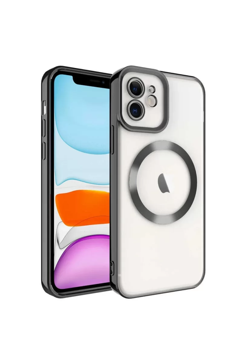 Newface Apple iPhone 11 Kılıf Kross Magneticsafe Kapak - Siyah