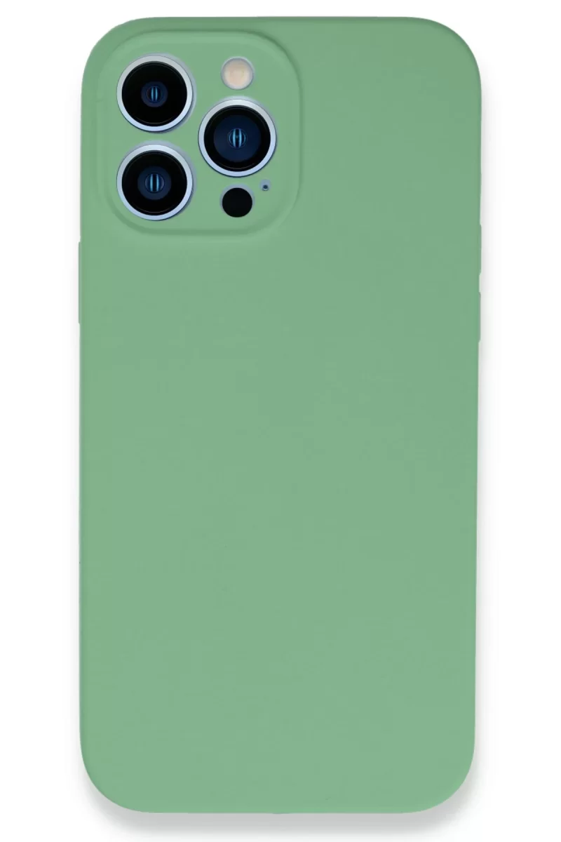 Newface Apple iPhone 13 Pro Max Kılıf Lansman Legant Silikon - Yeşil