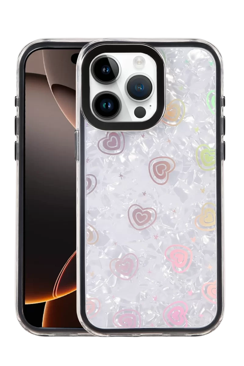 Newface Apple iPhone 14 Pro Max Lumi Desenli Kapak - Siyah