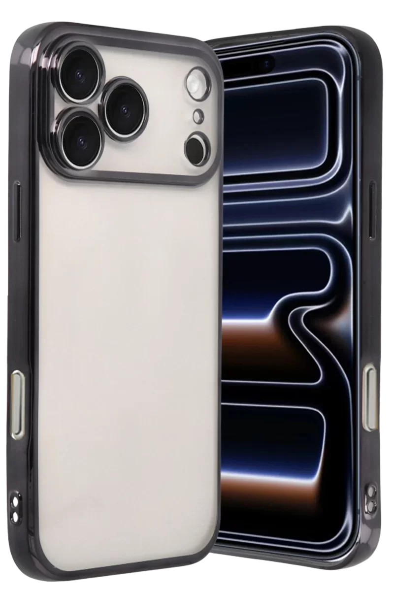 Newface Apple iPhone 17 Pro Max Razer Lensli Silikon - Siyah