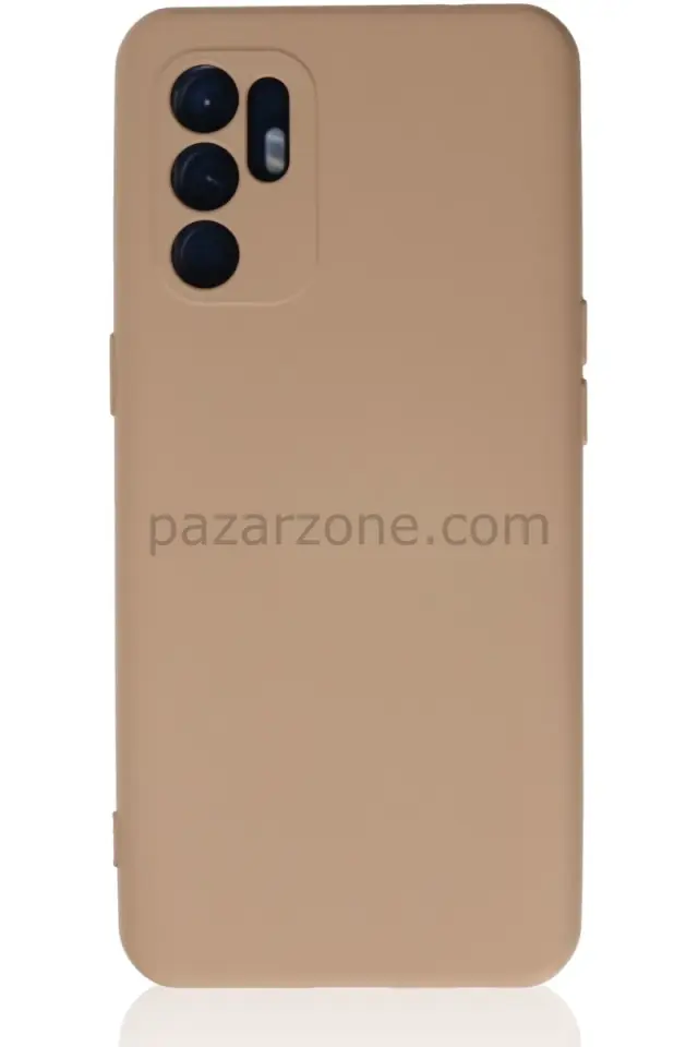 Newface Oppo Reno 6 Kılıf Nano içi Kadife Silikon - Pudra
