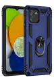 Newface Samsung Galaxy A03 Kılıf Sofya Yüzüklü Silikon Kapak - Lacivert