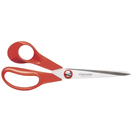 Fiskars 9850 M207 Sol El Kumaş Deri Ve Karton Makası No: 8,5 İnç / 21 Cm - Paslanmaz Çelik