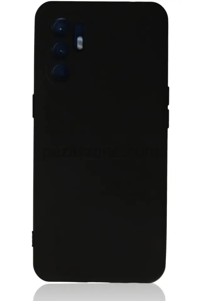 Newface Oppo Reno 6 Kılıf Nano içi Kadife Silikon - Siyah