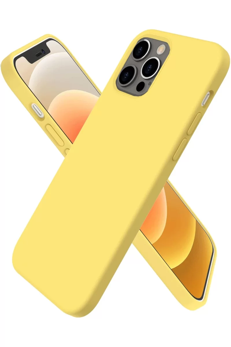 Newface Apple iPhone 12 Pro Kılıf First Silikon - Sarı