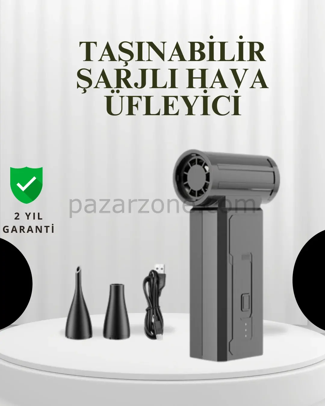 Taşınabilir Şarjlı Güçlü Hava Üfleme Aleti Çok Yönlü Kullanım