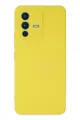 Newface Vivo V23 5G Kılıf Nano içi Kadife Silikon - Sarı