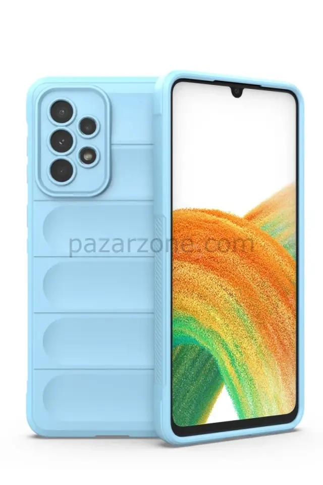 Newface Samsung Galaxy A33 5G Kılıf Optimum Silikon - Sky Blue