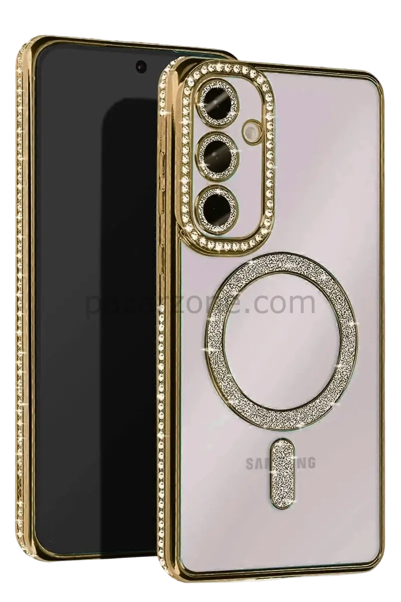Newface Samsung Galaxy A15 4G Joke Simli Magneticsafe Kılıf - Gold