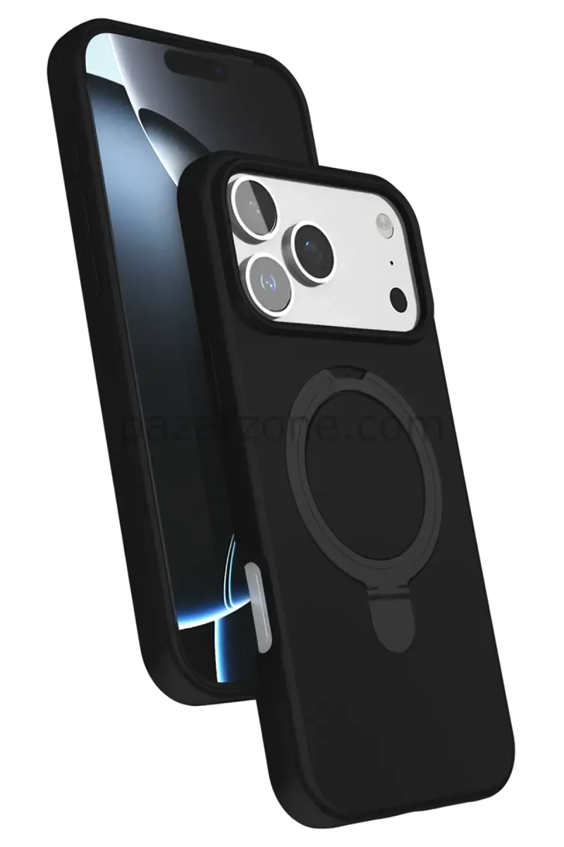 Newface Apple iPhone 17 Pro Max Regal Magsafe Standlı Kapak - Siyah