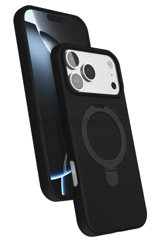 Newface Apple iPhone 17 Pro Max Regal Magsafe Standlı Kapak - Siyah