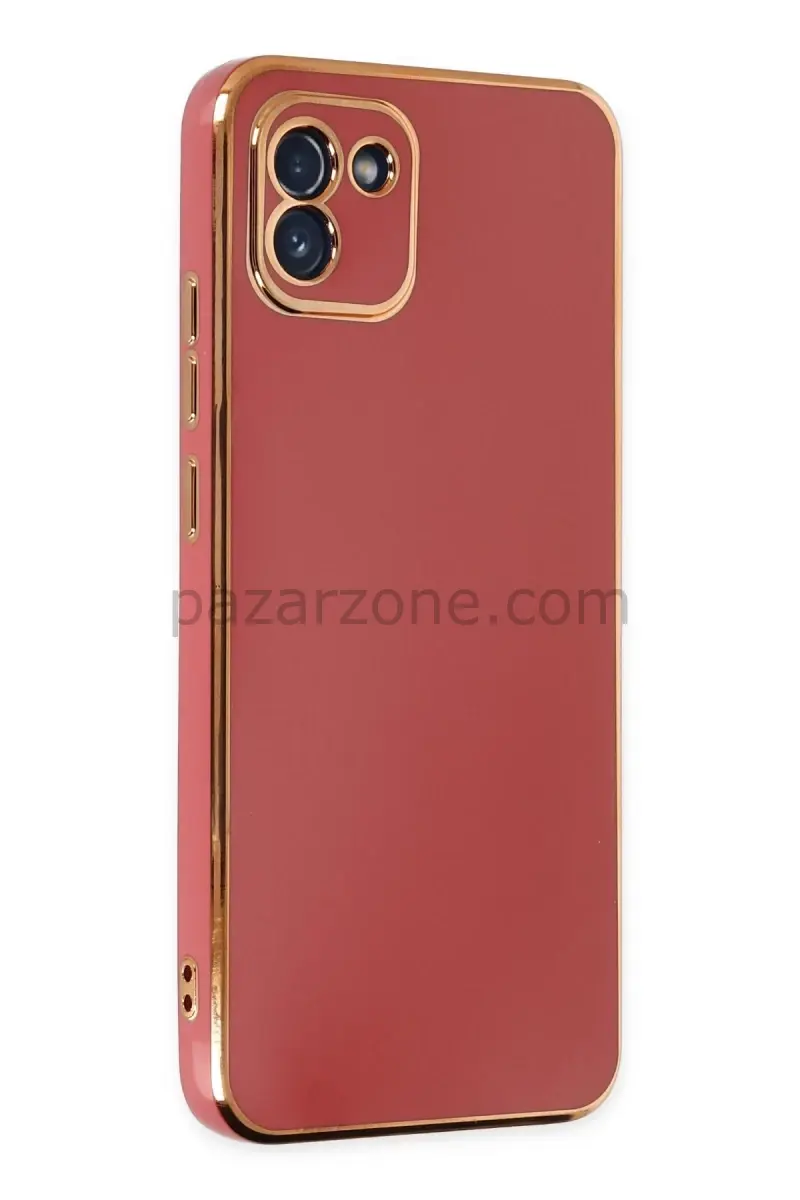 Newface Samsung Galaxy A03 Kılıf Volet Silikon - Kırmızı