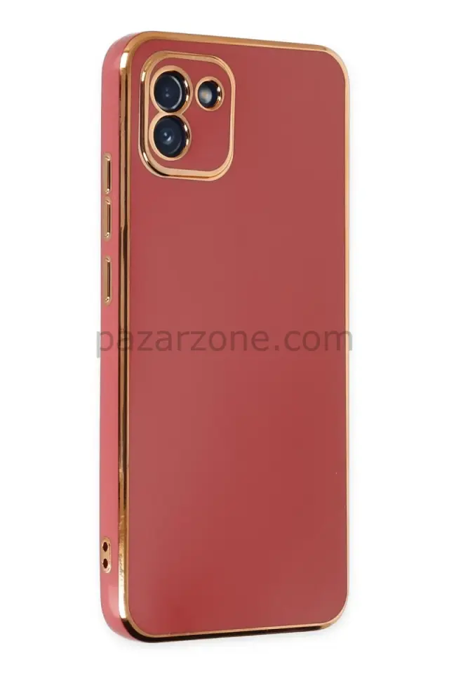 Newface Samsung Galaxy A03 Kılıf Volet Silikon - Kırmızı