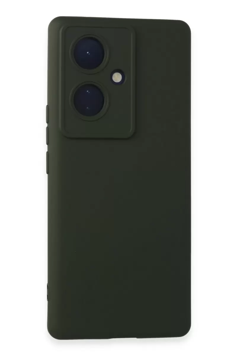Newface Vivo V29 Lite Kılıf Nano içi Kadife Silikon - Koyu Yeşil