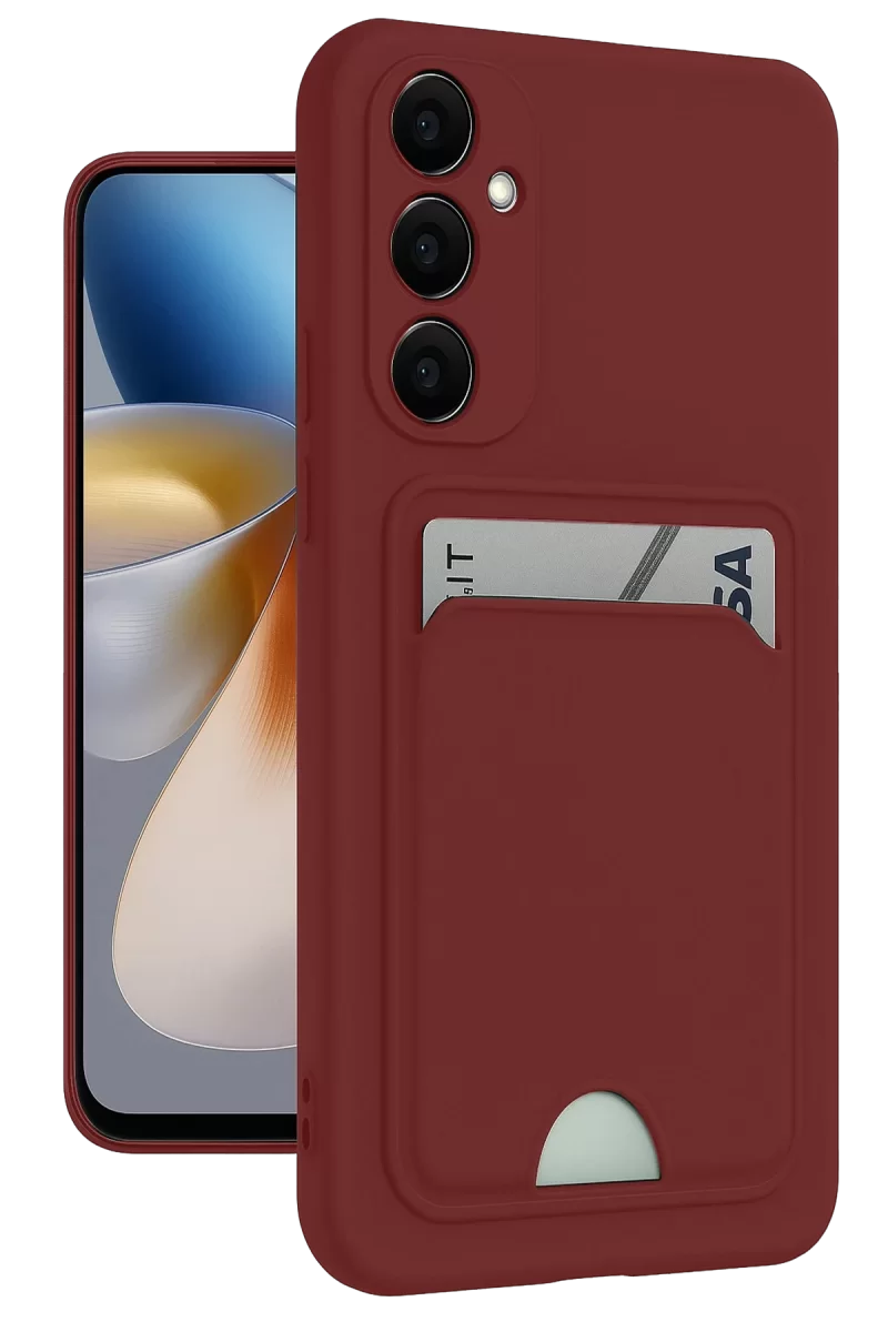 Newface Samsung Galaxy S24 Plus Kelvin Kartvizitli Silikon - Bordo
