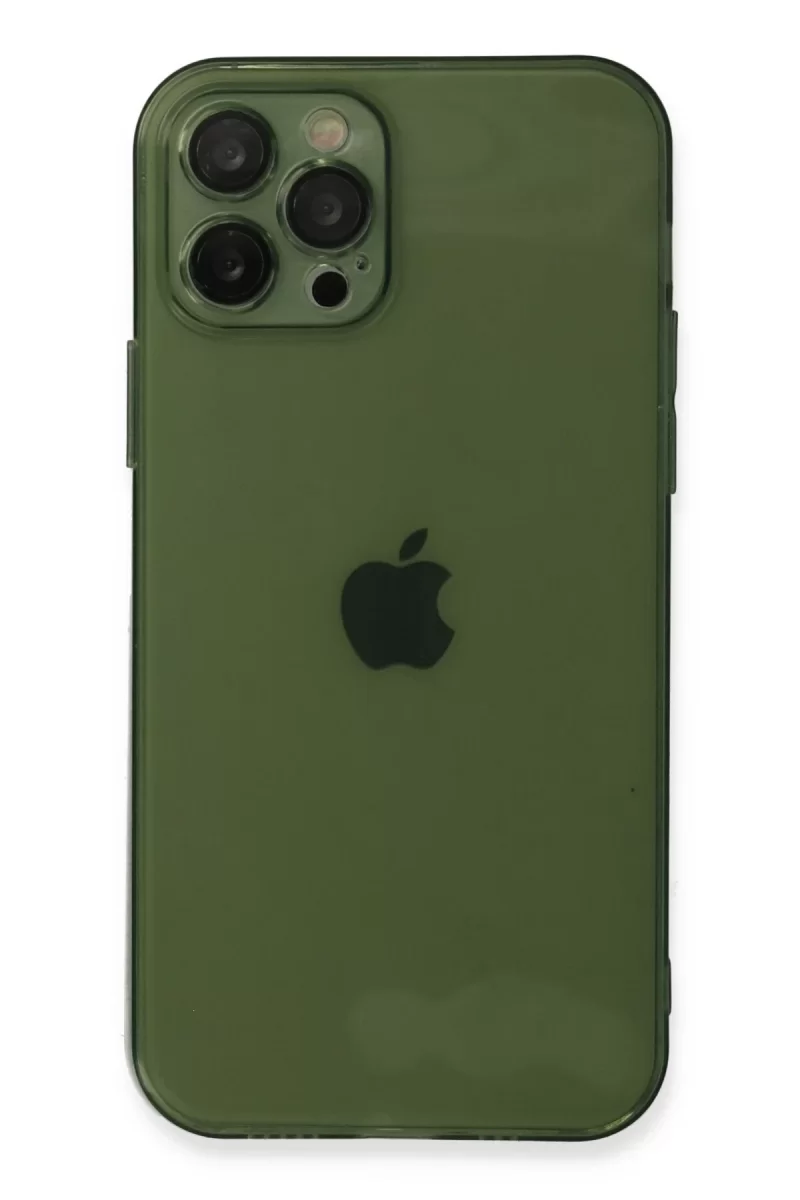 Newface Apple iPhone 12 Pro Kılıf Fly Lens Silikon - Yeşil