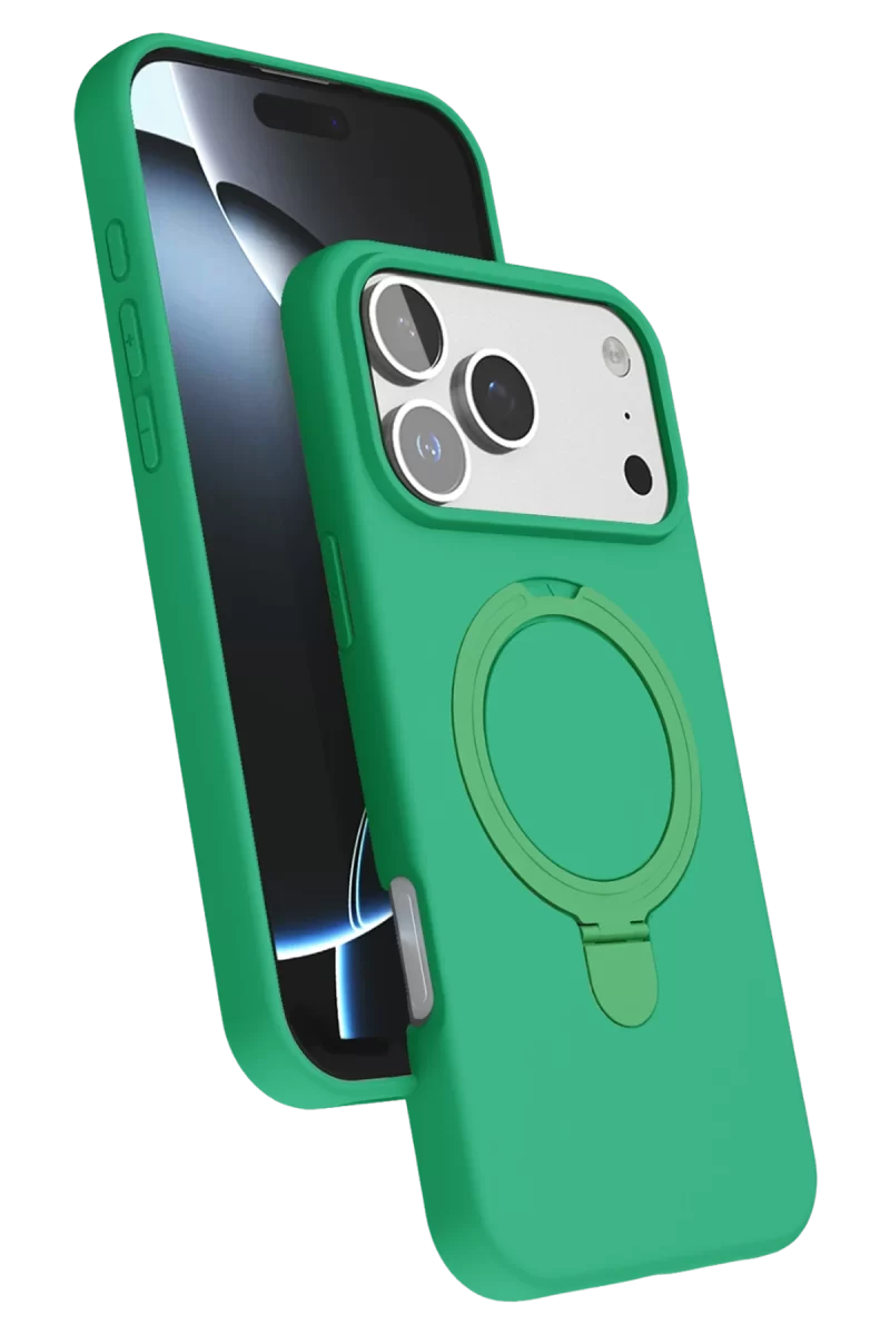 Newface Apple iPhone 17 Pro Max Regal Magsafe Standlı Kapak - Yeşil