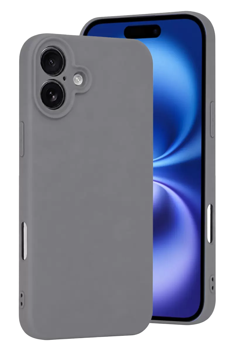 Newface Apple iPhone 16 Plus Kılıf First Silikon - Gri