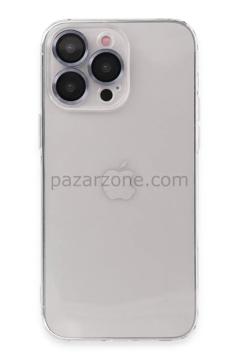 Newface Apple iPhone 13 Pro Max Kılıf Luko Lens Silikon - Sierra Blue